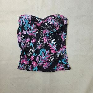 Anne Cole Woman's Dark Multi-Colored Tankini size XL